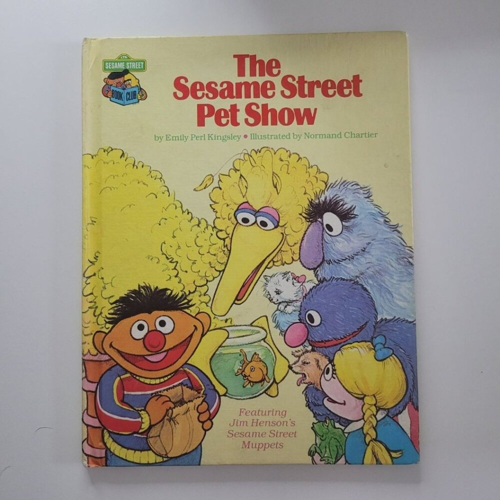 Sesame Street Pet Show Book Vintage 1980s Muppets‎ Jim Henson Big Bird Ernie